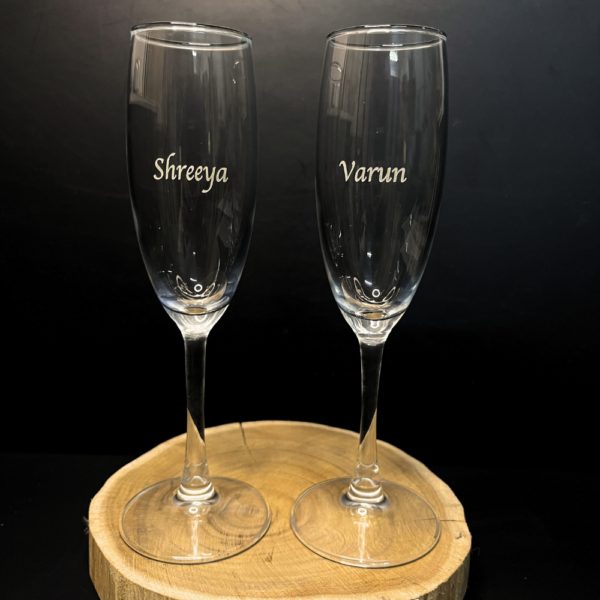 Personalized Valentine Champagne Flutes, Custom Toasting Flutes, Lover Gift, Engraved Champagne Glasses, Anniversary Gift for Him