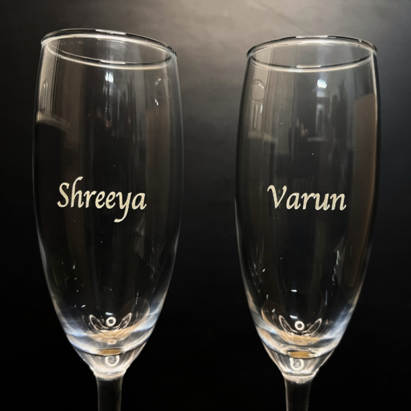 Personalized Valentine Champagne Flutes, Custom Toasting Flutes, Lover Gift, Engraved Champagne Glasses, Anniversary Gift for Him