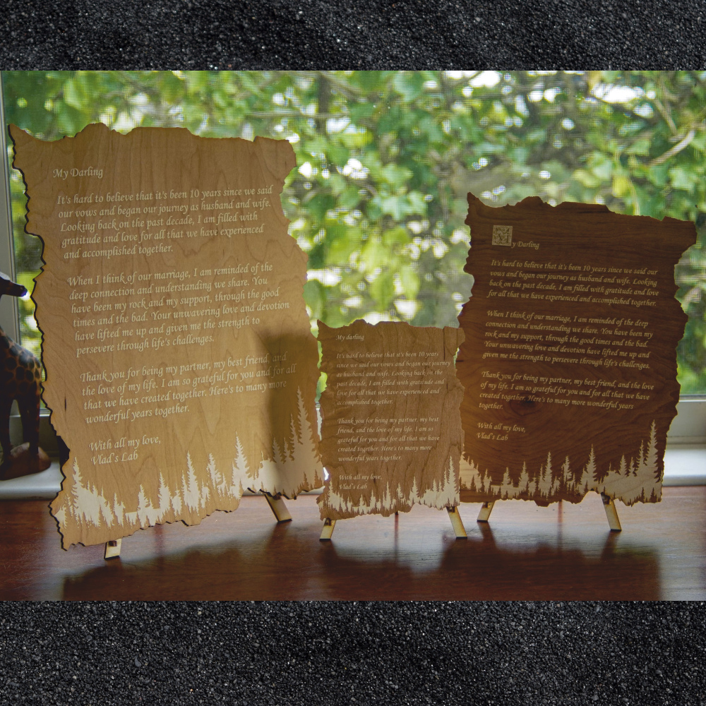 wood photo engraving