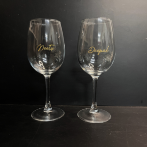 Wine Glasses for Wedding, Personalized Anniversary deep engraving & Wine glass will be available with deep engraving and gold color filling. Gifts, Anniversary Wine Glasses as Wedding Gifts, Custom Wine Glasses Mr. and Mrs.