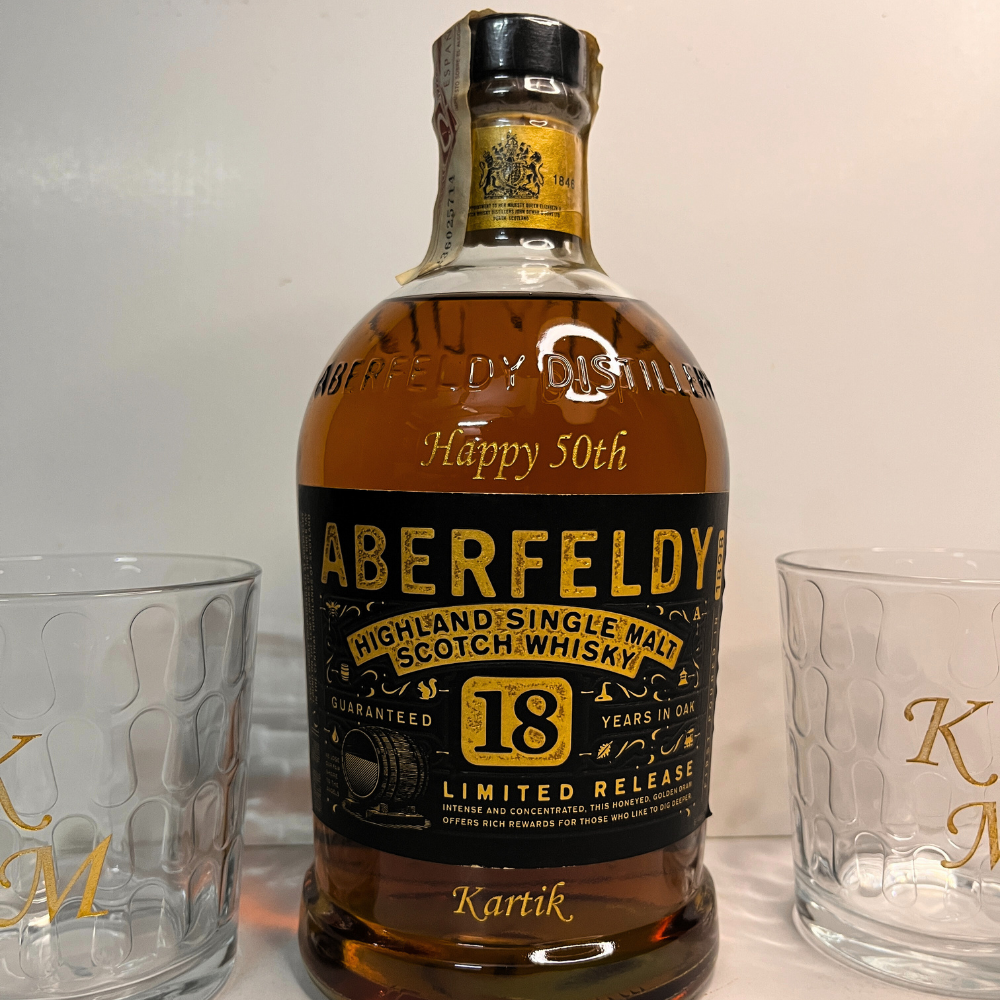 Personalized Whisky Gifts For All Occasions A customized whisky bottle with an engraved message makes for an excellent, thoughtful, memorable present that will leave a priceless impression. Write your message, the date of the event, a name, or any other text you want to add 