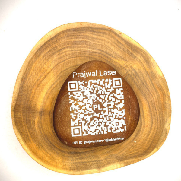 Personalized deep engraving QR code stone This QR code etched into a rock Your Company Logo, Restaurant Menu Logo, All Type QR Code Deep engraved stone