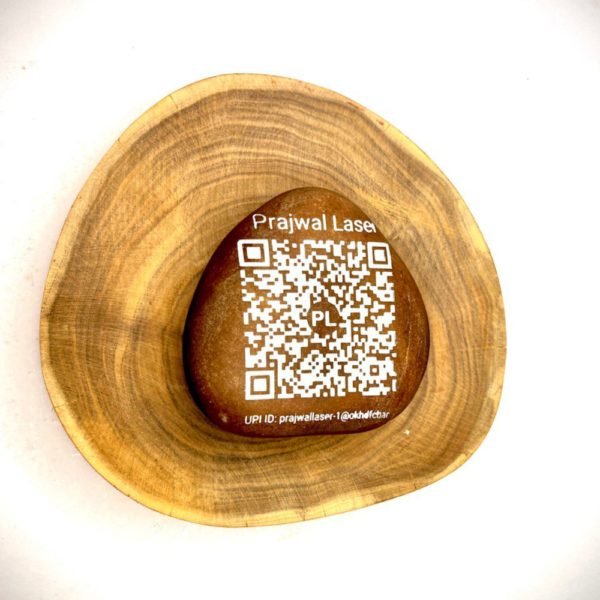 Personalized deep engraving QR code stone This QR code etched into a rock Your Company Logo, Restaurant Menu Logo, All Type QR Code Deep engraved stone