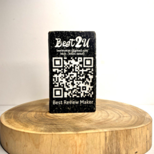 Personalized Natural Stone Deep engraved QR Menu & Decoration Display Business Social Media, Scannable QR Code Wedding Table Sign desk MARBLE GRANITE NATURAL STONE