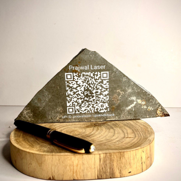 Personalized Natural Stone Deep engraved QR Menu Display Business Social Media, Your Name , Logo, Photo, and message Scannable QR Code Wedding Table Sign desk MARBLE GRANITE NATURAL STONE