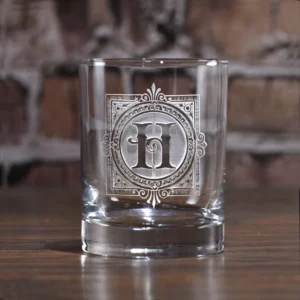 Elevate your whiskey experience with our customized glass, featuring a name monogram, love symbol, and photo engraving. Perfect for gifts, special occasions, or adding a personal touch to your home bar. Crafted from high-quality, lead-free glass, this 10 oz glass ensures a stylish and memorable sip every time.
