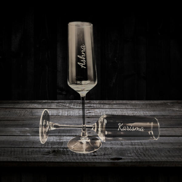 Personalized wedding gifts Engraved champagne flutes engraved Wedding glasses for bride and groom Bridal shower gifts champagne glass name engraving logo engraving monogram engraving love symbol engraving photo engraving for gift