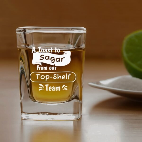 Custom Engraved A Toast to The Legends – Custom Engraved Shot Glass for The Top-Shelf Team