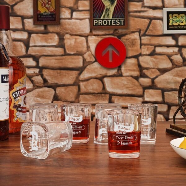 Custom Engraved A Toast to The Legends – Custom Engraved Shot Glass for The Top-Shelf Team