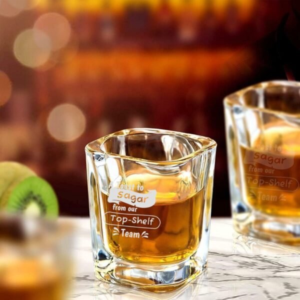 Custom Engraved A Toast to The Legends – Custom Engraved Shot Glass for The Top-Shelf Team