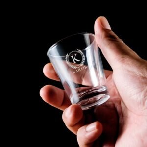 Personalized Shot Glasses, Monogram Engraved, Set of 2, Perfect for Anniversary, Birthday, Christmas Gifts