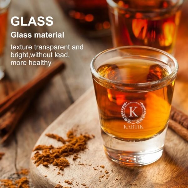 Personalized Shot Glasses, Monogram Engraved, Set of 2, Perfect for Anniversary, Birthday, Christmas Gifts