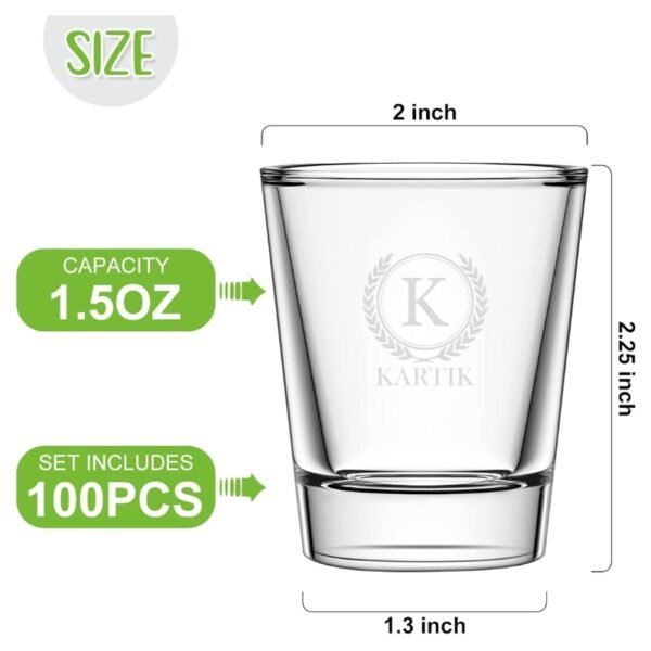 Personalized Shot Glasses, Monogram Engraved, Set of 2, Perfect for Anniversary, Birthday, Christmas Gifts