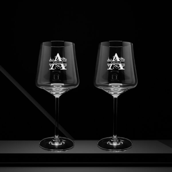 Best2U-Personalized Wine Glass – Custom Name & Monogram Engraved Bourbon Glasses – Gift for Him, Dad, Husband, Groomsmen & Best Man,