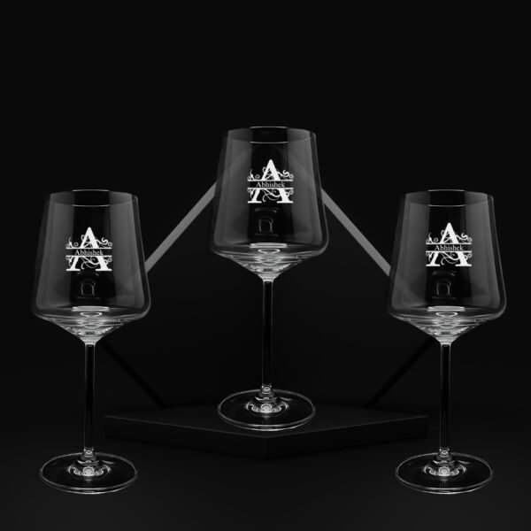 Best2U-Personalized Wine Glass – Custom Name & Monogram Engraved Bourbon Glasses – Gift for Him, Dad, Husband, Groomsmen & Best Man,