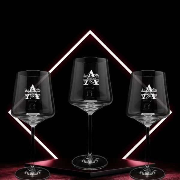 Best2U-Personalized Wine Glass – Custom Name & Monogram Engraved Bourbon Glasses – Gift for Him, Dad, Husband, Groomsmen & Best Man,